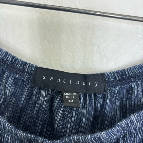 5/$25 Sanctuary blouse blue medium - Picture 3 of 3